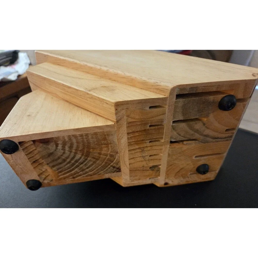 Faberware Wooden Knife Block Only - 1 slots - Cutlery Storage Holder Kitchen